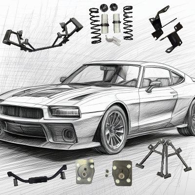 94-98 SN95 Mustang Kit includes K-Member, Choice of Engine Mounts, Bushing Style A-Arms, Coil Over Kit w/ Choice of Spring Rate , Choice of Transmission Crossmember & CC Plates $1619.00(KIT5-94-98)